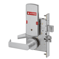 Schlage L9440 - Grade 1 Privacy with Deadbolt Mortise Lock, Non-Keyed, Exterior Indicator "VACANT/OCCUPIED"
