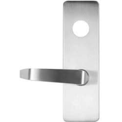Detex 09DNS LHR 626 DN Lever Trim with Cylinder Hole, Left Hand Reverse, for 40/50/51 Series Devices, S Lever Style, Satin Chrome