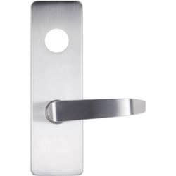 Detex 09DNS RHR 626 DN Lever Trim with Cylinder Hole, Right Hand Reverse, for 40/50/51 Series Devices, S Lever Style, Satin Chrome