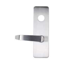 Detex 09DS LHR 626 D Lever Trim with Cylinder Hole, Left Hand Reverse, for 10/20/21/27 Series Devices, S Lever Style, Satin Chrome