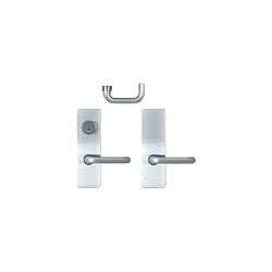 Detex 14DT RHR 626 D Lever Trim with Blank Escutcheon, Right Hand Reverse, for 10/20/21/27 Series Devices, T Lever Style, Satin Chrome