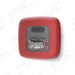 Gentex GHSR Horn / Strobe with Selectable Candela LED Strobe and Universal Mount, Red Faceplate