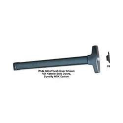 Detex FV40 LD 711 99 36 Value Series Narrow Stile Rim Exit Device, Less Dogging, 99 Surface Strike, Fire Rated, 36 In. Device, Satin Black Anodized Aluminum