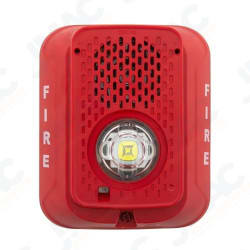System Sensor P2RLED-LF Wall Mount Low-Frequency Sounder Strobe, Red