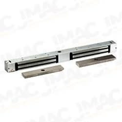 Dynalock 2268-20-DSM2-DYN2-US26 Low Profile Electromagnetic Lock, 1200lbs, Double Outswinging Door, Double Coil, Bright Chrome