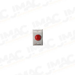 Dynalock 6220 Palm Switch Red Pushbutton, DPDT, Satin Stainless Steel