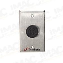 Dynalock 6300-LED Audible Pushbutton, Single Gang, Bi-Colored LED, Satin Stainless Steel