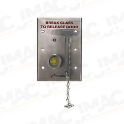 Dynalock 7076 Break Glass Exit Station, Bi-Color LED, 12/24VDC