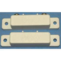 GRI 29BWG-W Surface Mount Magnetic Reed Switch Set, White, Open Loop, Wide Gap Up to 1-1/2", Top Terminals, Covers