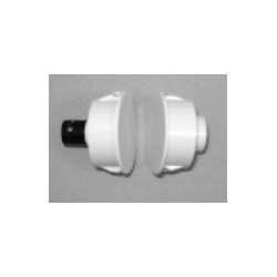 GRI 8484RSTW Recessed 1" Stubby Steel Door Switch Set, White, Screw Terminals