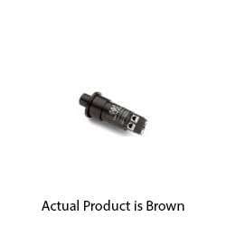 GRI PB-100T-B 9/16" Press Fit Push Button/Plunger, Closed Loop, Terminal Block, Brown