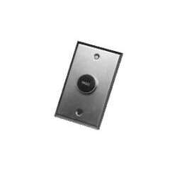 GRI S-P-17 Single Gang Stainless Steel Plate, One Red Panic Button with Guard Ring