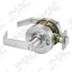 Arrow APL02 Grade 1 Coin Turn Override Privacy Cylindrical Lock, Non-Keyed, External Indicator Rose with Green/Red Icons