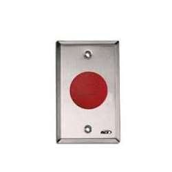 Rutherford 908BKMO9 Mushroom Push Button, Black Blank Button, Momentary Action