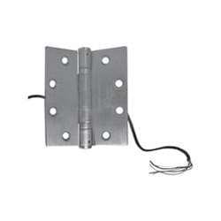 Rutherford 95209 Electrified Hinge, 6 wire Conductor, 2+4 conductor (2@20 gauge + 4@26 gauge), 4" x 4", Brushed Stainless Steel