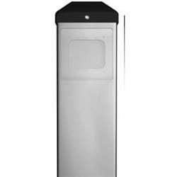 Rutherford 9BOLLSPC Bollard, Silver