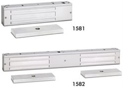 SDC 1581QD EMLock Magnetic Lock, Surface Mount, Single, 650lbs, Dull Chrome, Door Position Sensor