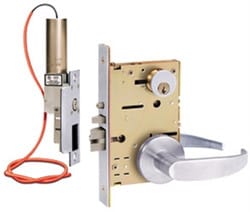 SDC Z7550RCQN HiTower Frame Actuator Controlled Mortise Lockset, Locked from Outside, Failsafe