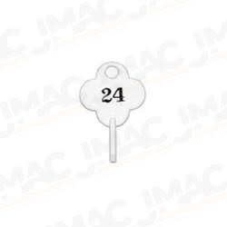 HPC NLT-2T-1-30 Loaner Tags, White Clover-Leaf, Numbered 1-30