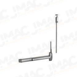 Detex F21 EE LD 630 97 36X84 Fire Rated Advantex Wide Stile Surface Vertical Rod Exit Device, Less Dogging, 97 Surface Strike, Delayed Egress, Less Bottm Rod, 36 In. Device for 84 In. Door Height, Satin Stainless Steel