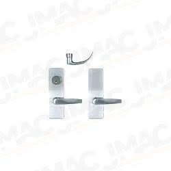 Detex 08DU RHR 629 D Lever Trim with Cylinder Hole, Right Hand Reverse, for 10/20/21/27 Series Devices, U Lever Style, Bright Stainless Steel