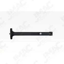 Detex V40W CD 711 99 36 Value Series Narrow Stile Rim Exit Device, Cylinder Dogging, 99 Surface Strike, 36 In. Device, Satin Black Anodized Aluminum