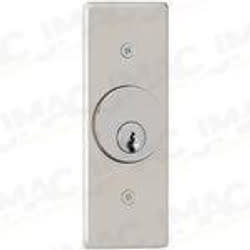 Camden CM-2282 Keyswitch, Flush Mount, Stainless Steel, Narrow, 2 DPDT Momentary
