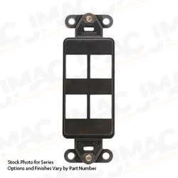 Leviton 41644-B QuickPort Decora Insert, 4-Port, Brown