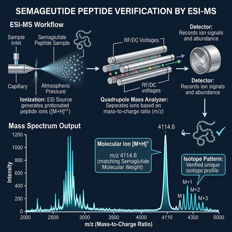 Illustrative MALDI-TOF mass spectrometry workflow for peptide analysis
