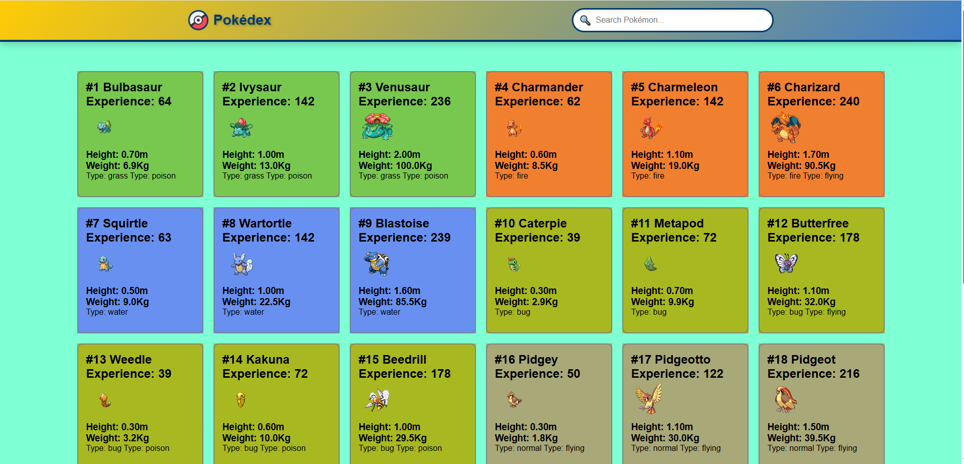 Pokédex Viewer – PokeAPI Web App