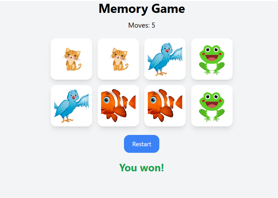React Memory Game – Classic Card Matching