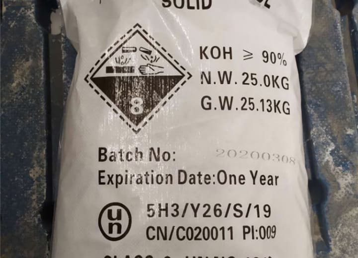 Potassium Hydroxide industrial chemical supplied by Zenco Systems Ltd in Water Treatment