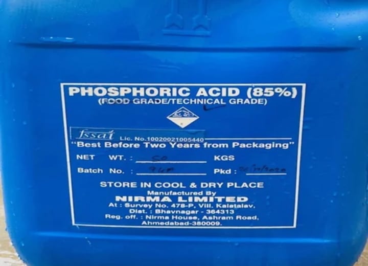 Phosphoric Acid industrial chemical supplied by Zenco Systems Ltd in Agricultural Chemicals