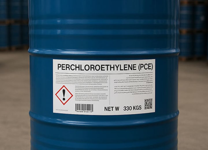 Perchloroethylene (PCE) industrial chemical supplied by Zenco Systems Ltd in Cleaning & Disinfection