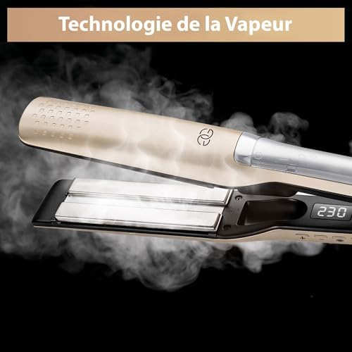 Vue 2 de Lisseur Vapeur Champagne Golden