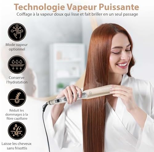 Vue 4 de Lisseur Vapeur Champagne Golden