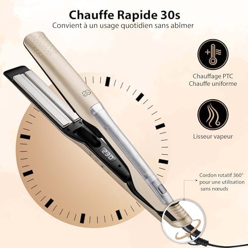 Vue 6 de Lisseur Vapeur Champagne Golden