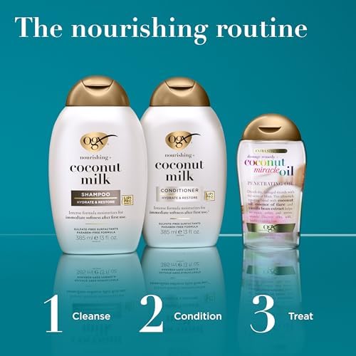 Vue 5 de Ogx Apresshampooing Nourrissant Lait