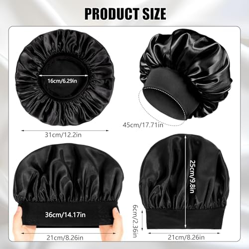 Vue 2 de Bonnet Satin Cheveux Nuit