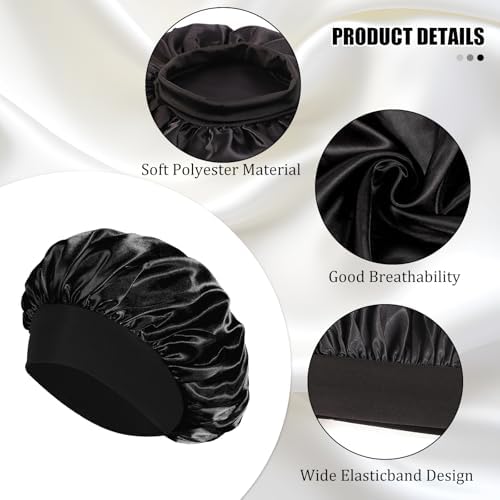 Vue 3 de Bonnet Satin Cheveux Nuit