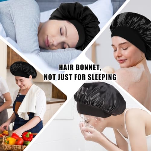 Vue 6 de Bonnet Satin Cheveux Nuit