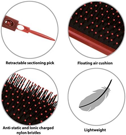 Vue 3 de Brosse Cheveux Paddle