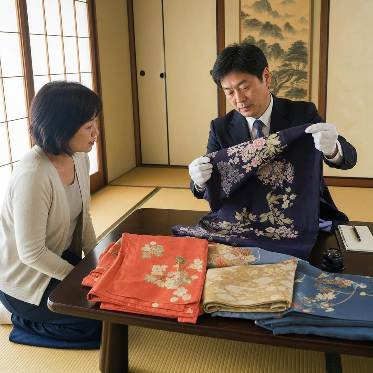 自宅での査定の様子