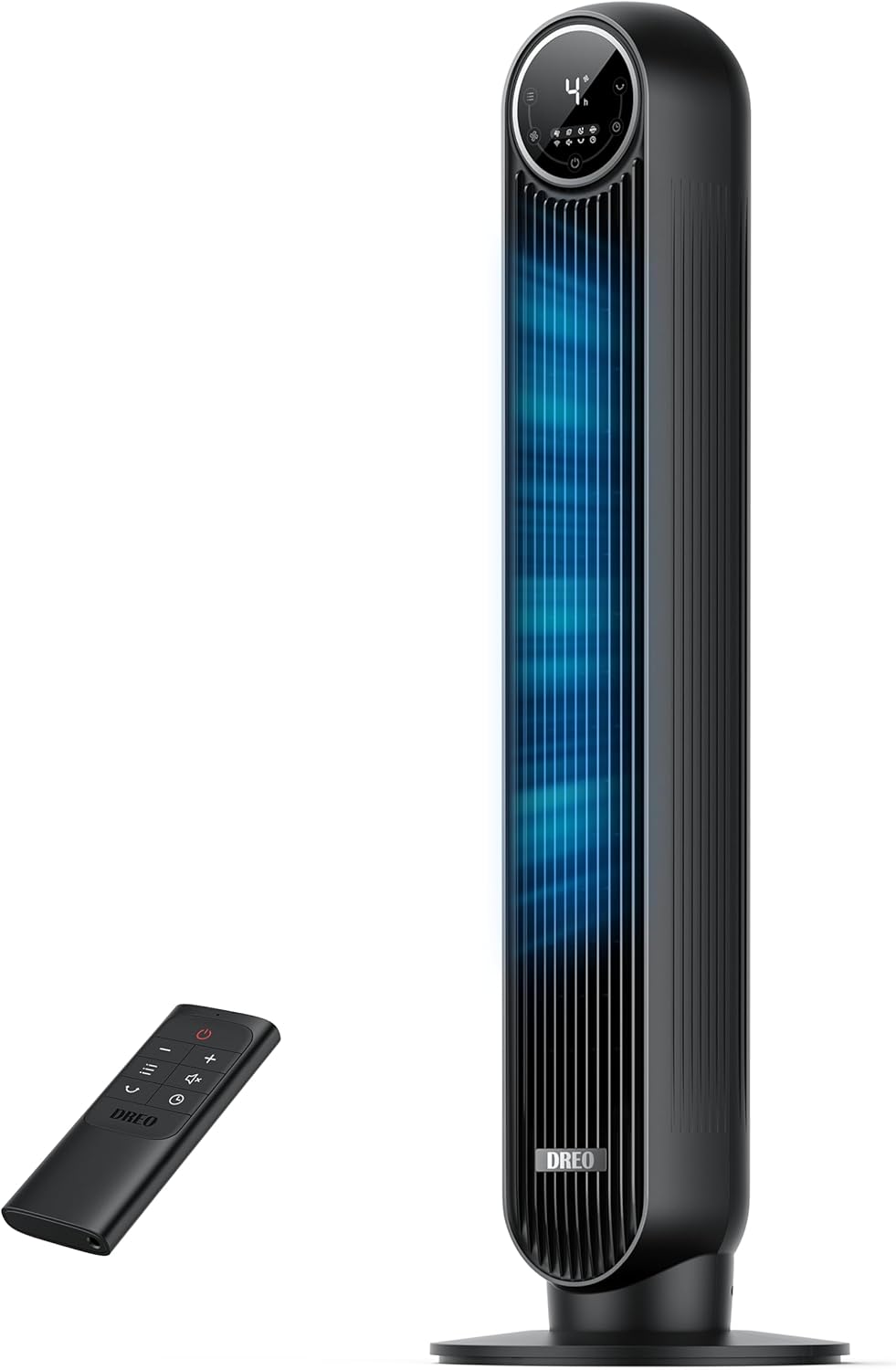 Dreo 20dB ventilateur colonne silencieux, Vitesse 7,6 m/s - Oscillant à 90° ventilateurs tour pour chambre, 92 cm de haut, Télécommande incluse, 4 vitesses, 4 modes, minuterie 8H, Noir - Nomad One - Image 1