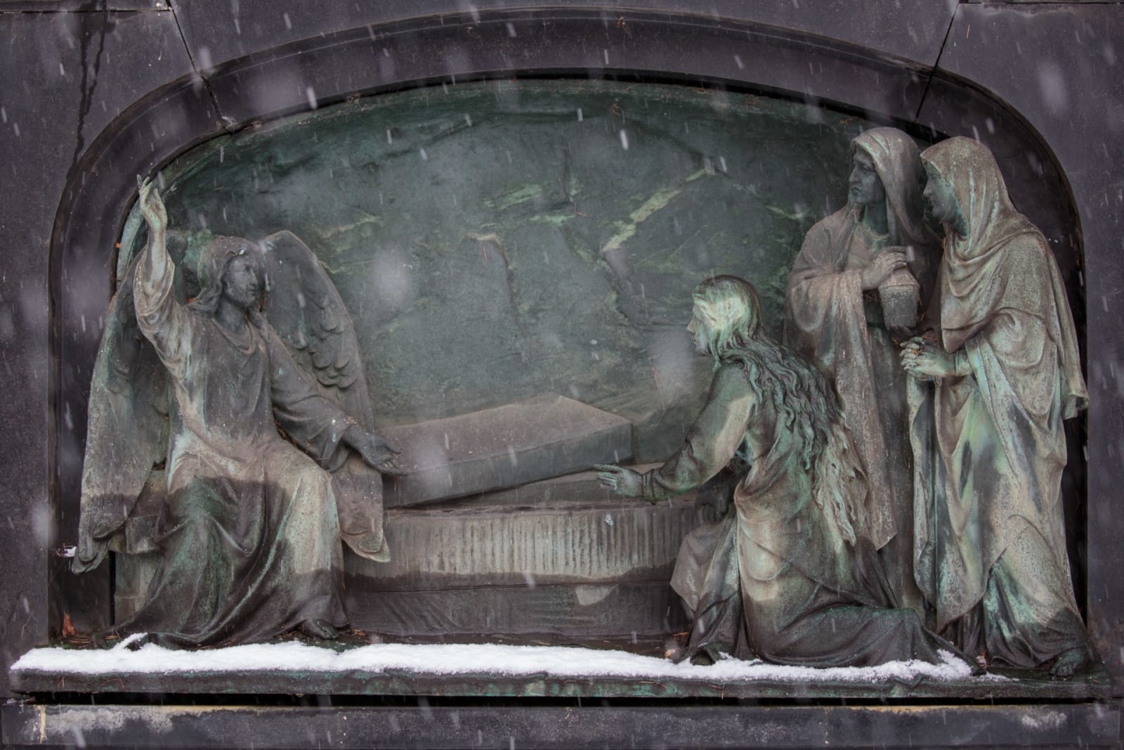 Bronze Relief at Empty Tomb