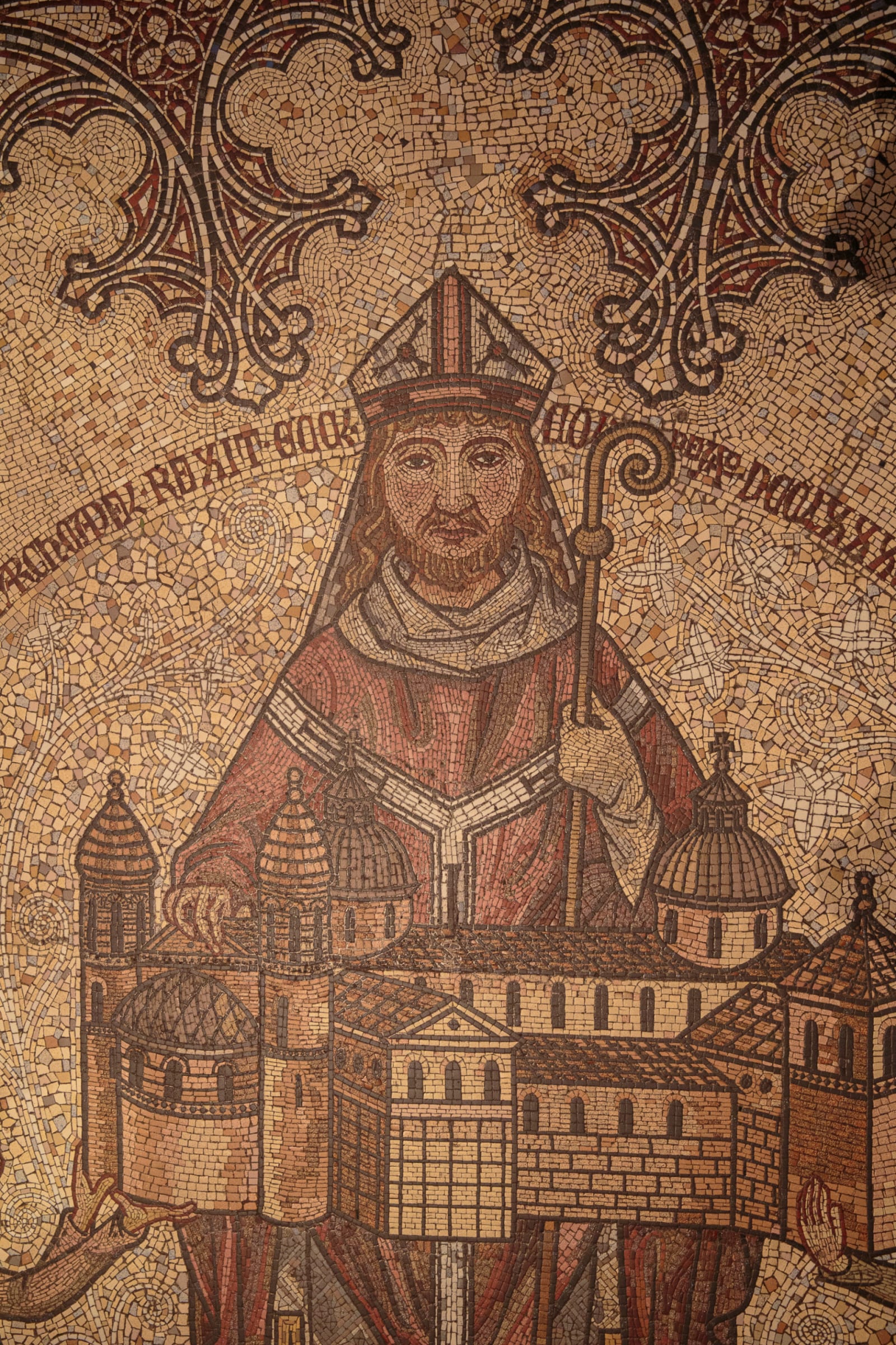 Bishop Mosaic with Cathedral Model
