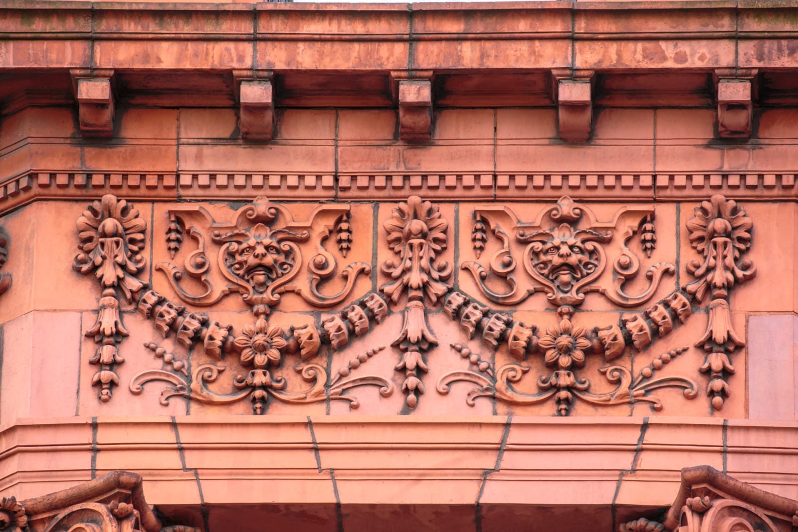 Ornate Frieze with Grotesque Faces