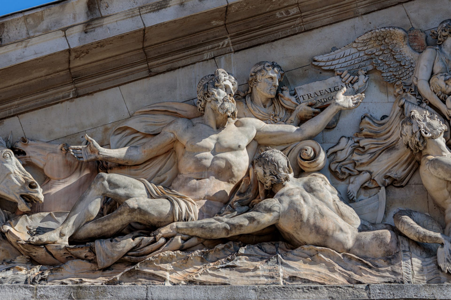 A detailed stone relief sculpture