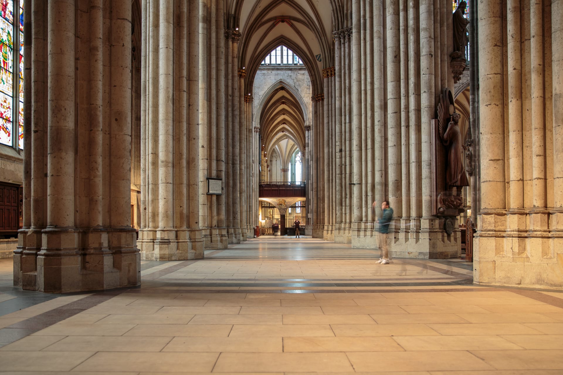 The Gothic interior of Cologne Cathedral