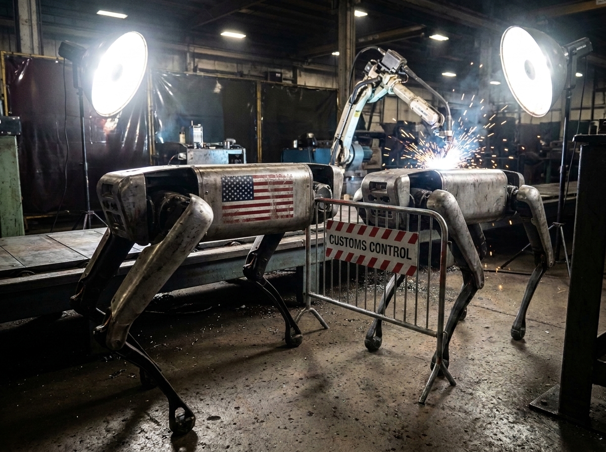 robot on factory line